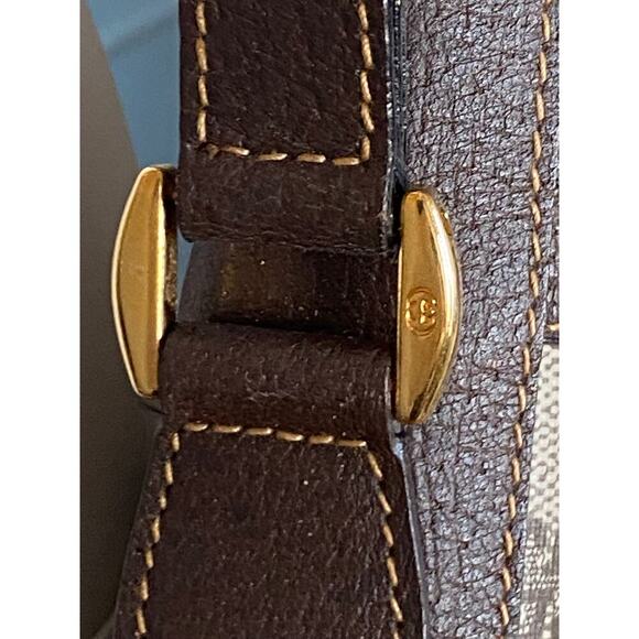 Vintage Gucci Monogram Bucket Bag with Web Stripe – Brown - Picture 8 of 14